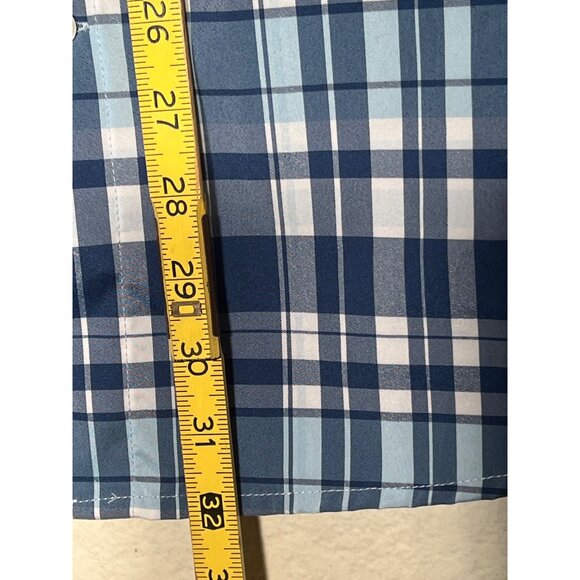 St. Johns Bay Classic Fit XXL Blue Plaid Long Sleeve Button-Up Shirt Quality - Picture 12 of 13